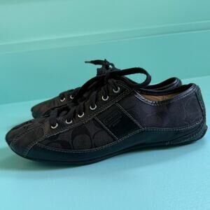 Black Coach women's sneakers tennis shoes - size 7